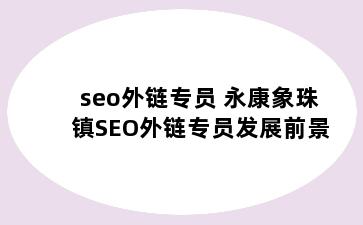 seo外链专员 永康象珠镇SEO外链专员发展前景